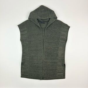 ASOS Men’s Sleeveless Hooded Cardigan Green Twist Size‎ XXS